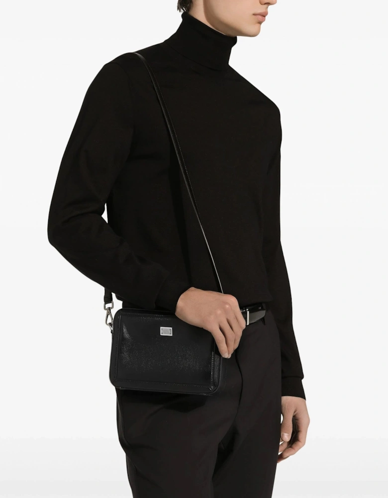 Leather Minibag-Cross Body Black