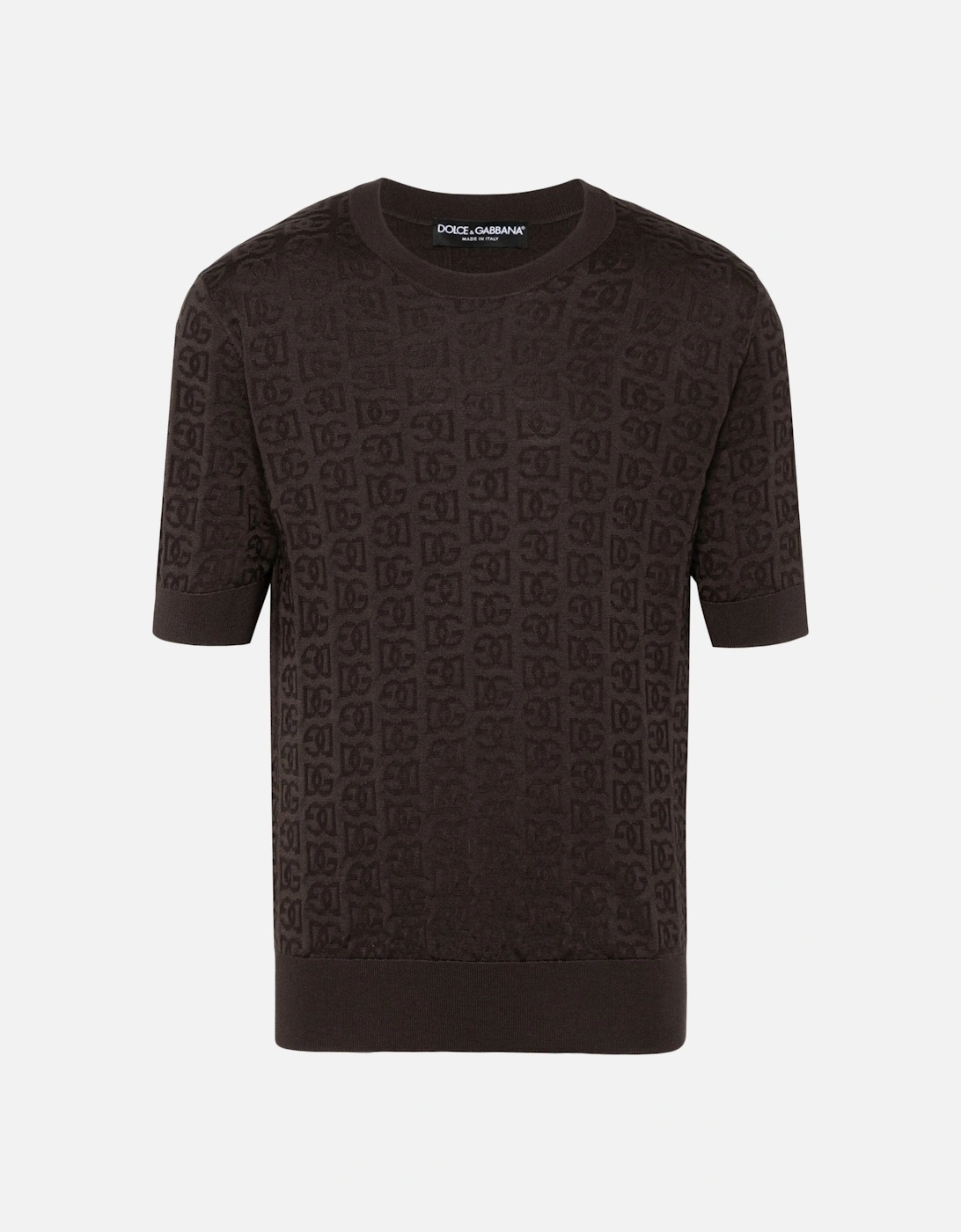 Knitted Short Sleeve Sweater Brown, 6 of 5