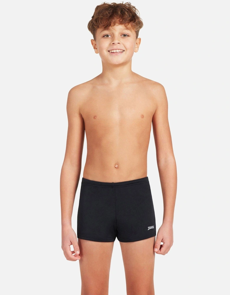 Boys Ecolast+ Cottesloe Hip Racer Swim Shorts - Black