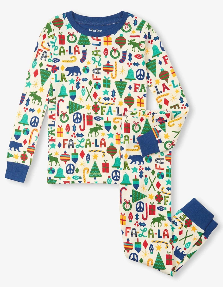 HatleyBoys Falala Christmas Pyjamas - Multi