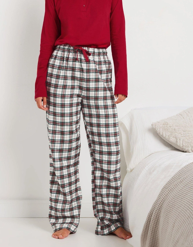 Tall Check Pj Pant - Ivory