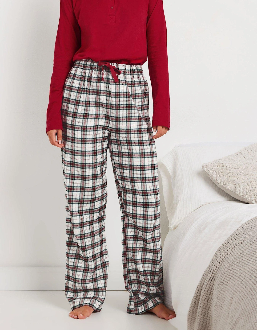 Tall Check Pj Pant - Ivory, 2 of 1