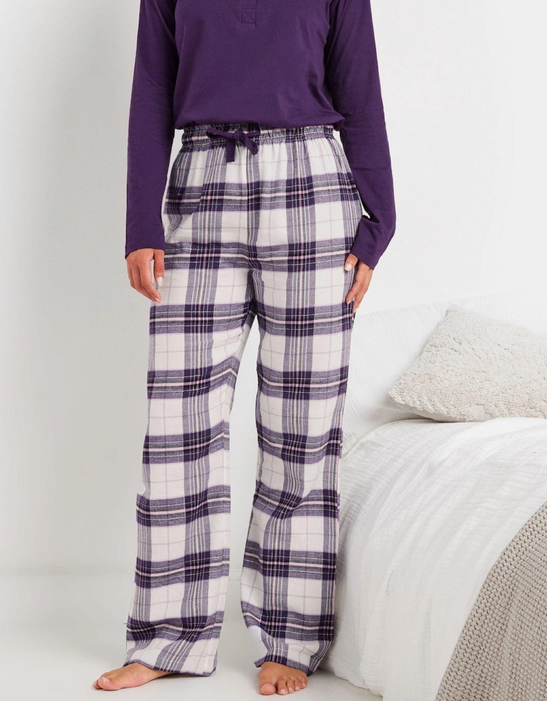 Tall Check Pj Pant - Purple