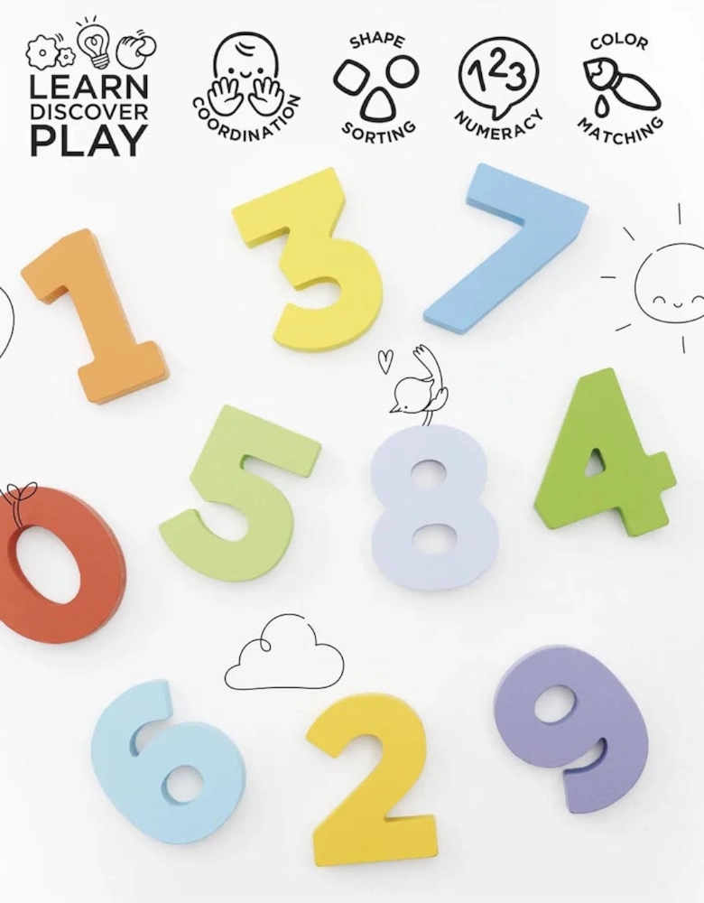 Counting Wooden Numbers Shape Sorter