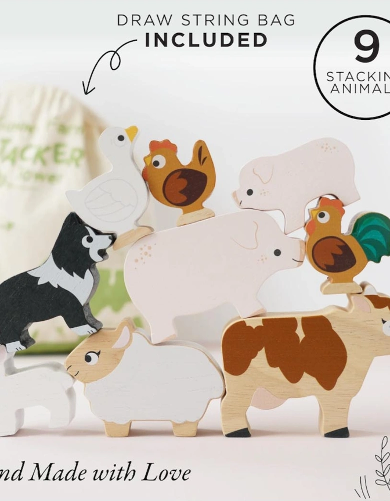 Farmyard Stacking Animals & Bag