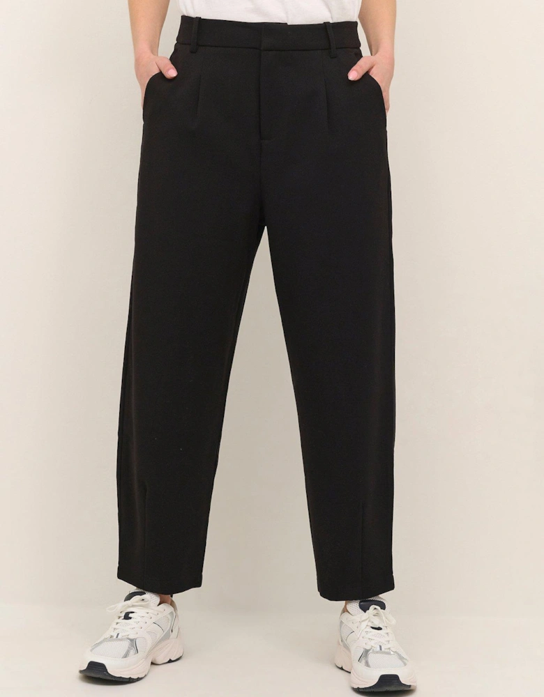 Merle Cropped Suit Trousers - Black