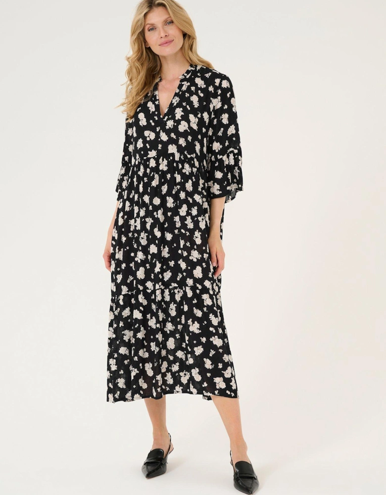 Kaamber 3/4 Sleeve Dress - Black