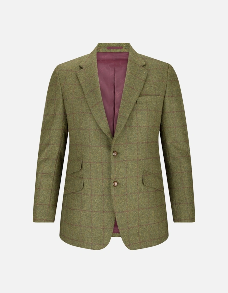 Men's Tummel Tweed Sports Jacket Olive/Wine