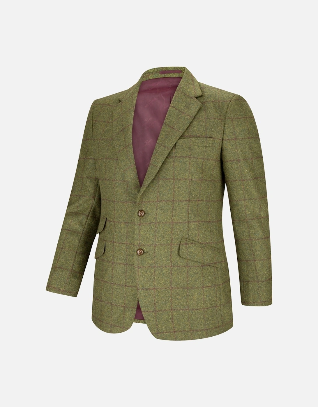 Men's Tummel Tweed Sports Jacket Olive/Wine