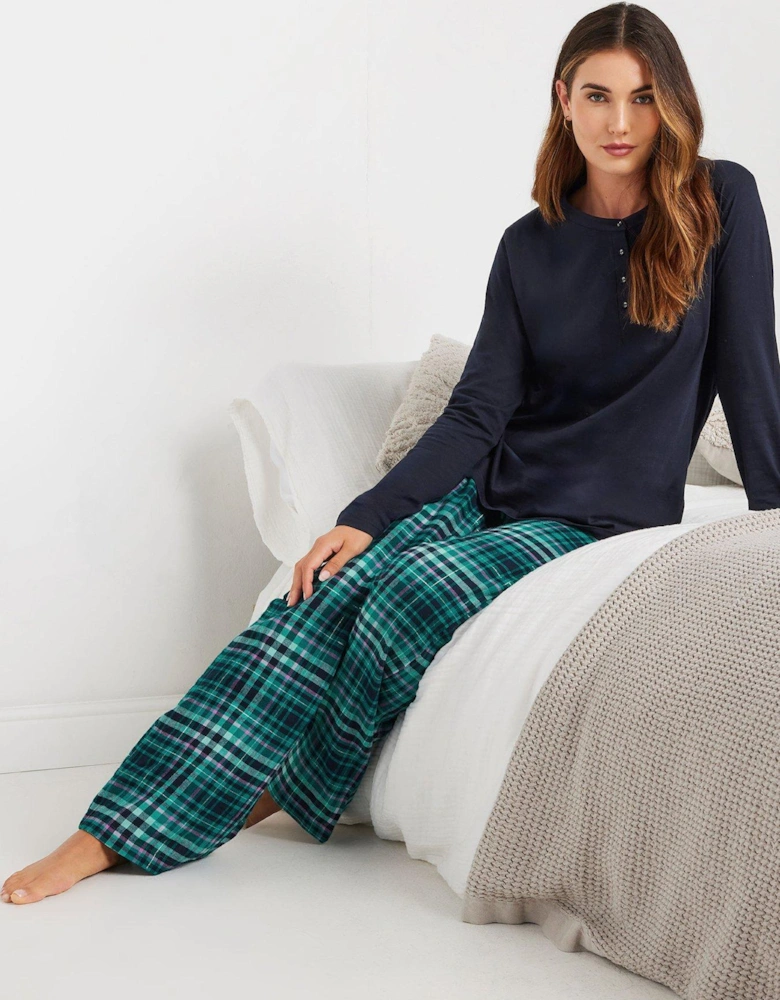 Tall Check Pj Pant - Blue