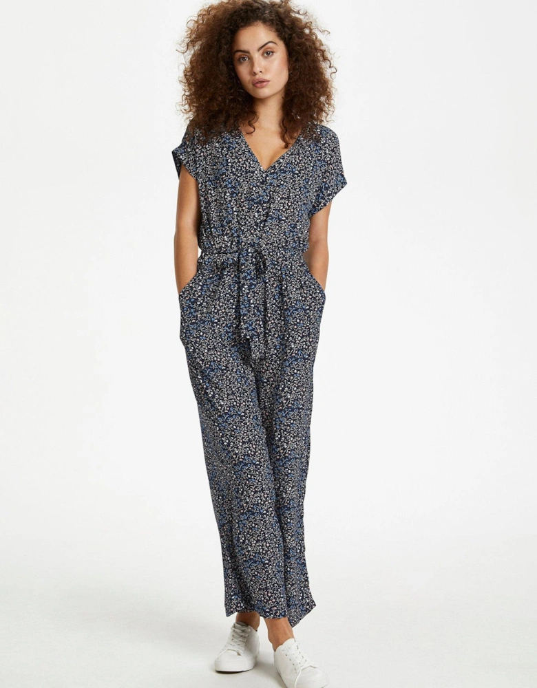 Ilona Tie Waist Jumpsuit - Blue