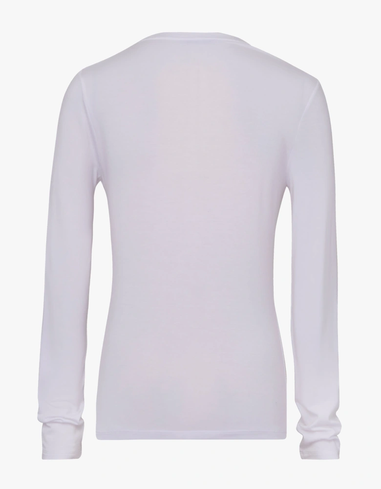 Billie Classic Cotton Long Sleeve T-Shirt in White
