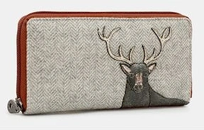 Highland Stag Zip Around Purse Y1257