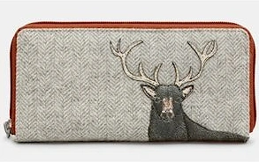 Highland Stag Zip Around Purse Y1257