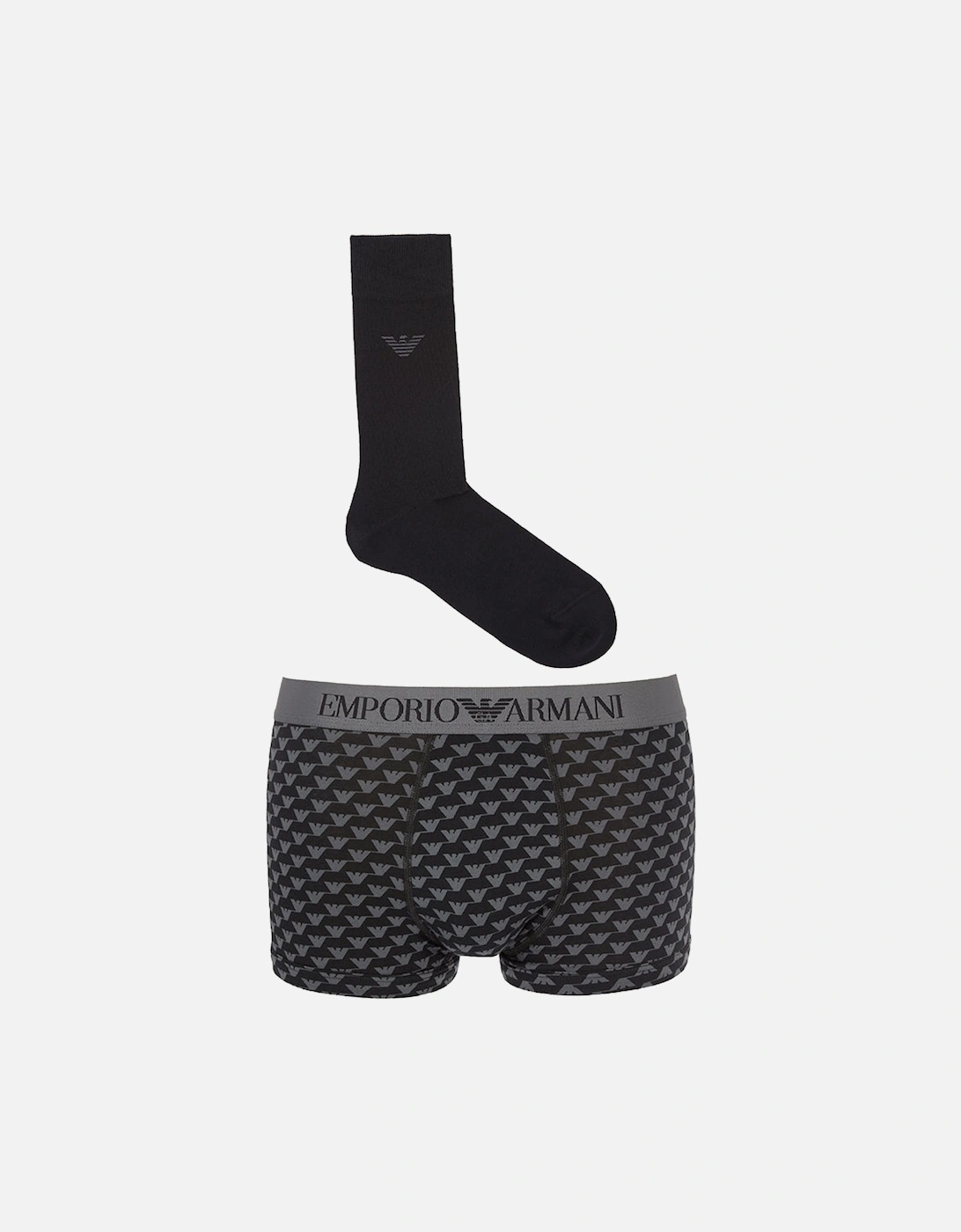 Eagles Logo Boxer Trunk & Socks Gift Set, Black