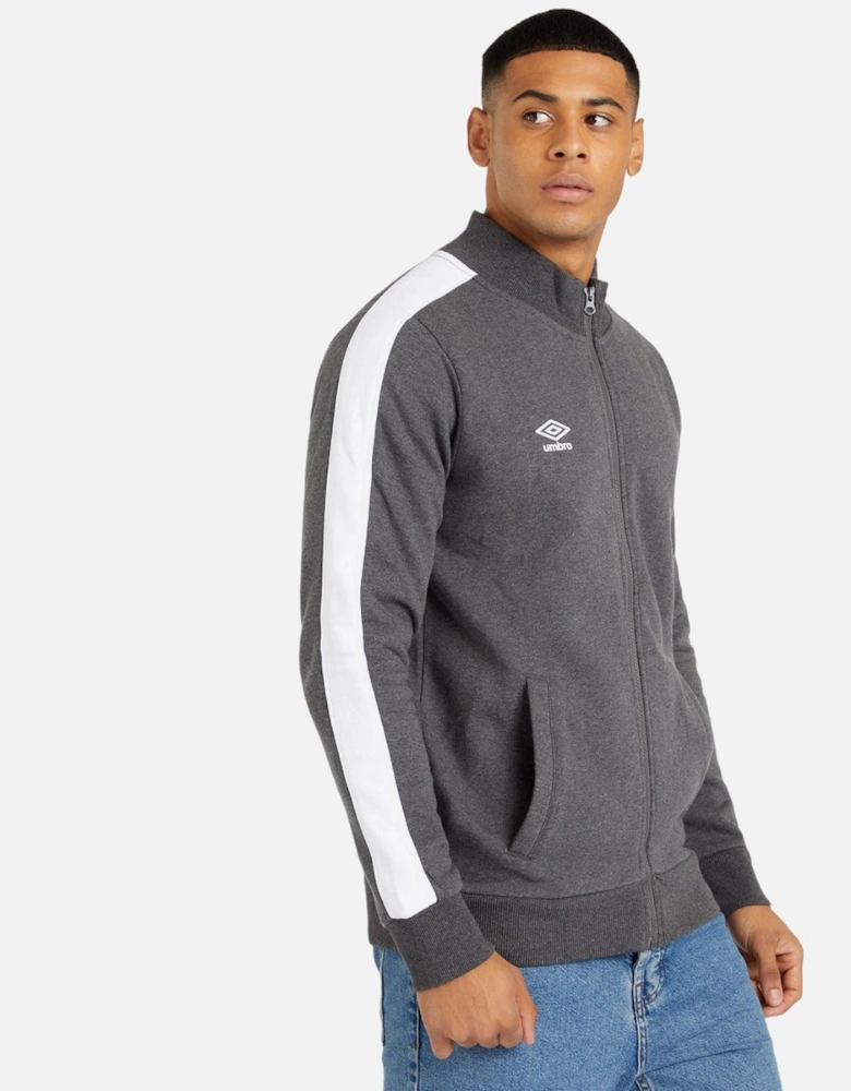 Mens Stripe Sleeve Zipped Track Top