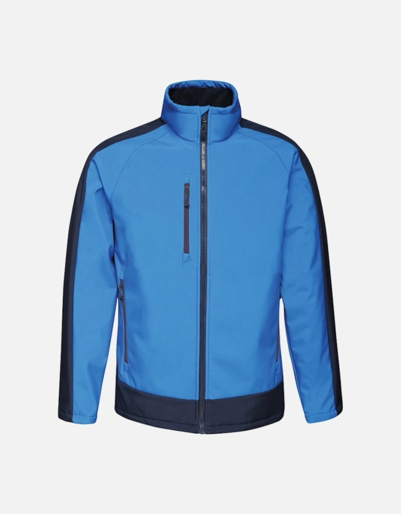 Mens Contrast Three Layer Printable Soft Shell Jacket