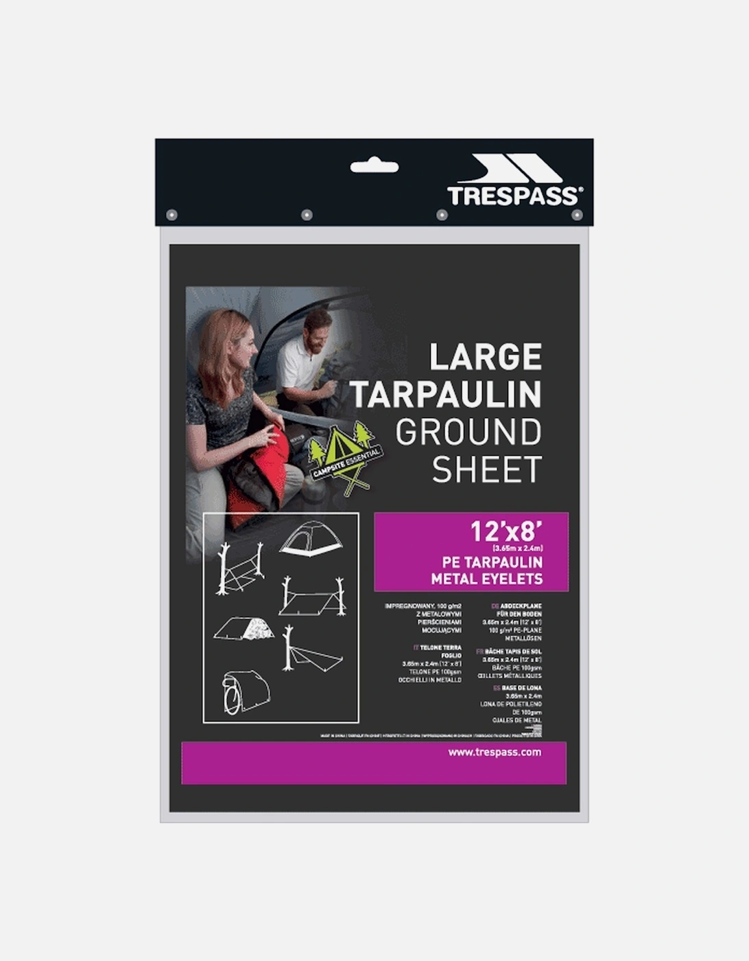 Faulken Large Tarpaulin Ground Sheet, 4 of 3