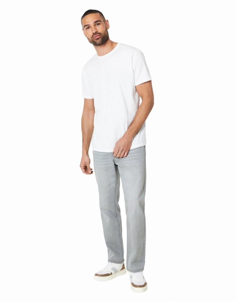Mens Plain Straight Jeans