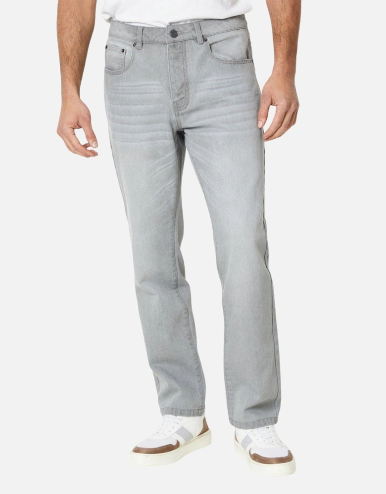 Mens Plain Straight Jeans