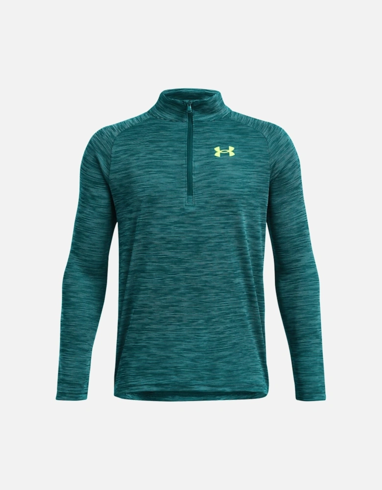 Tech Textured 1/2 Zip Sleeve Top