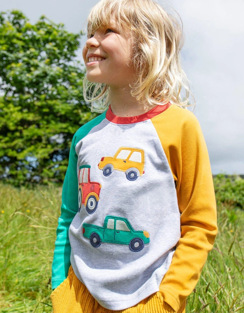 Boys Alfie Raglan Top - Multi