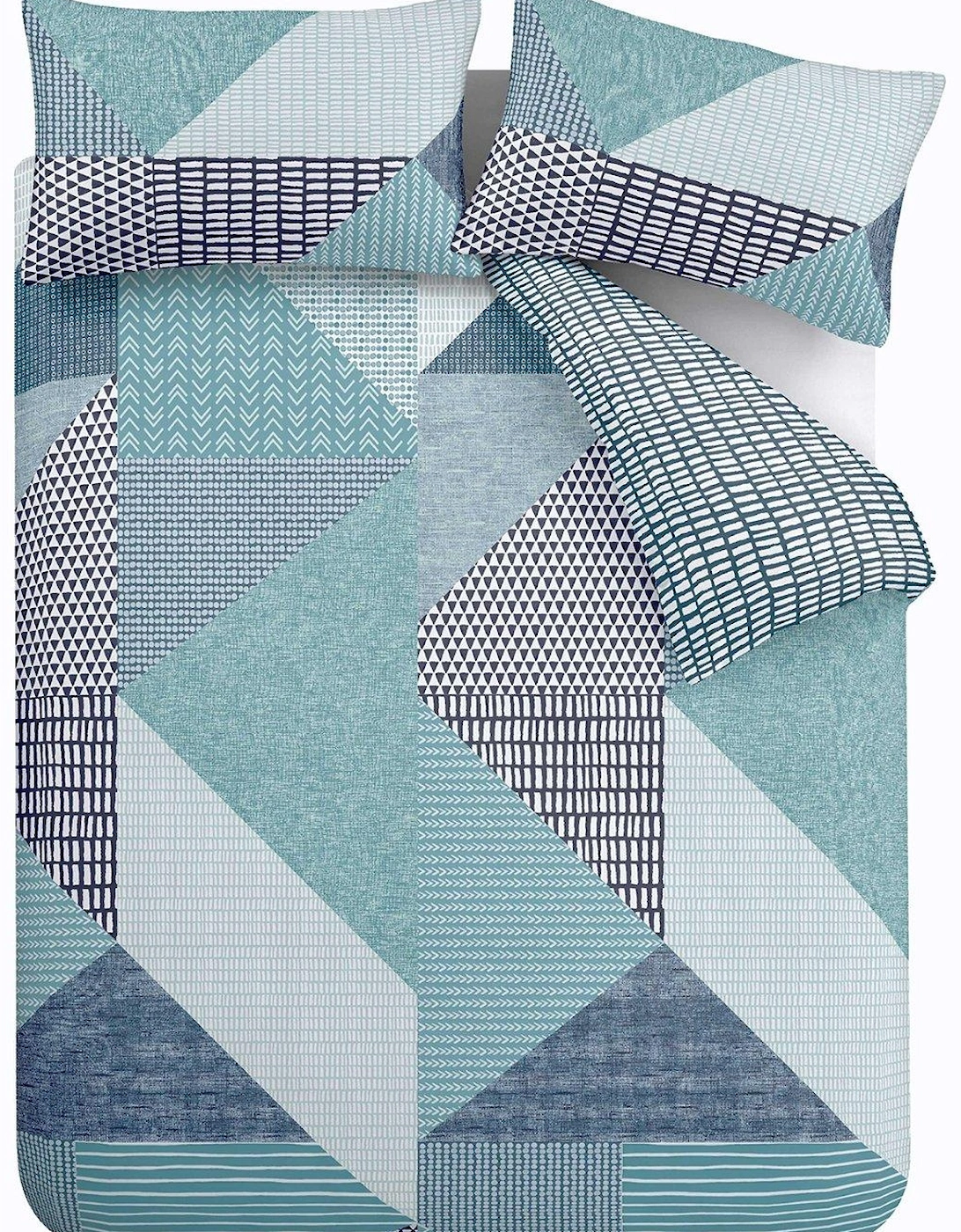 Larsson Geo Duvet Cover Set - Teal