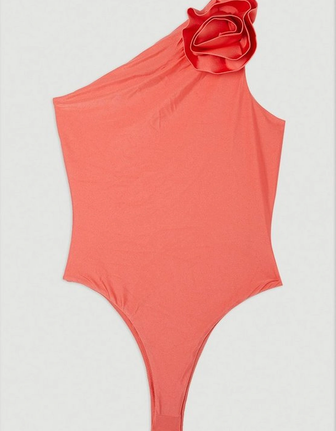 Rosette Detail Asymmetric Swimsuit