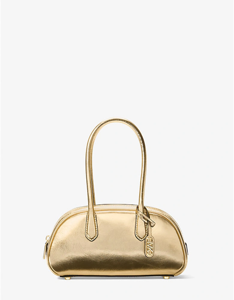 Lulu Small Metallic Leather Satchel