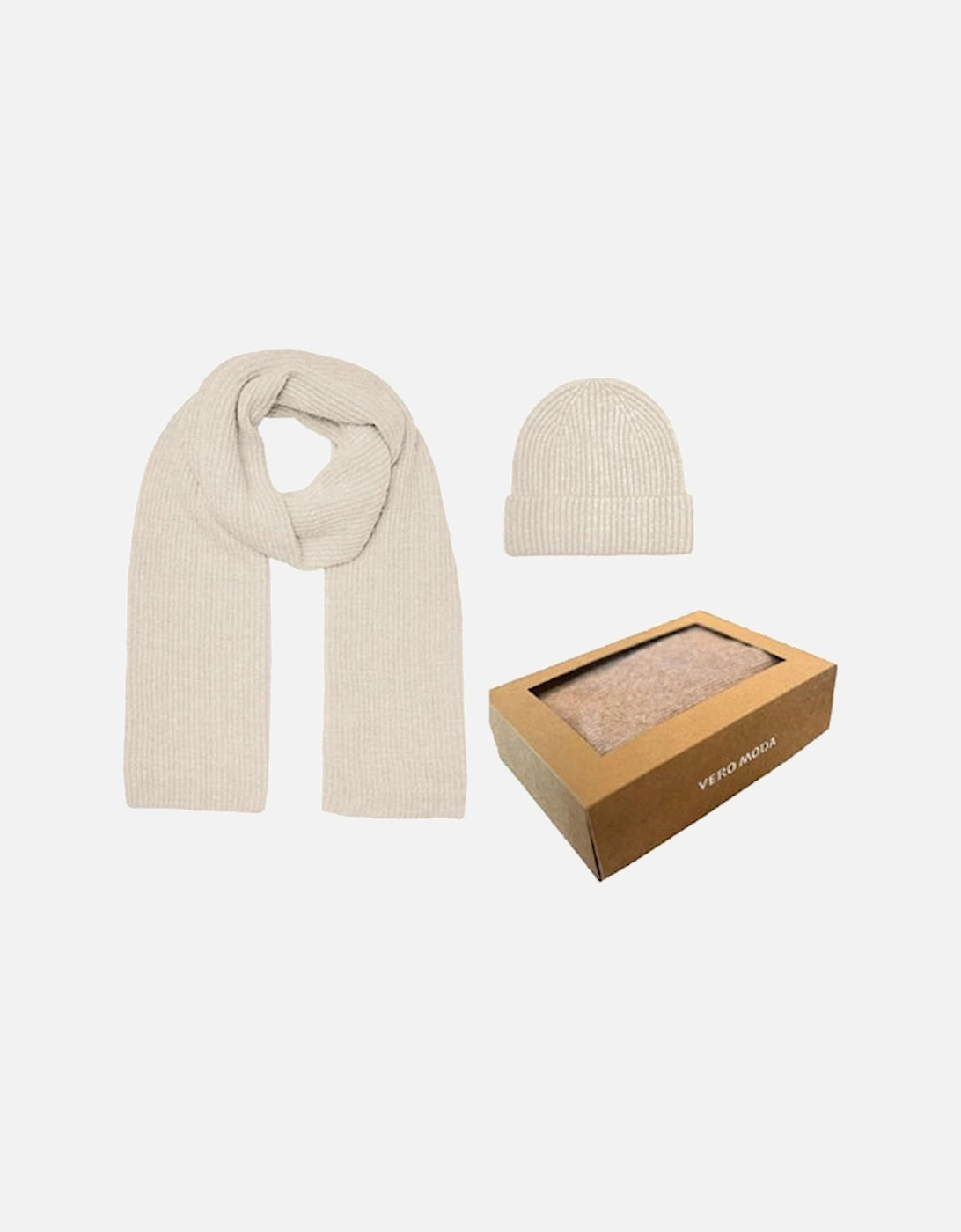 Gila Rib Beanie Scarf Set Birch, 2 of 1