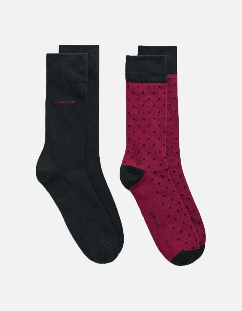 2 Pack Socks Rich Wine