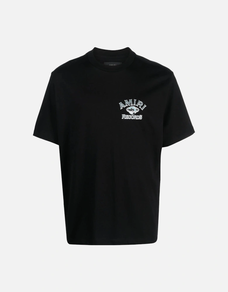 Global Records Logo Printed T-Shirt in Black