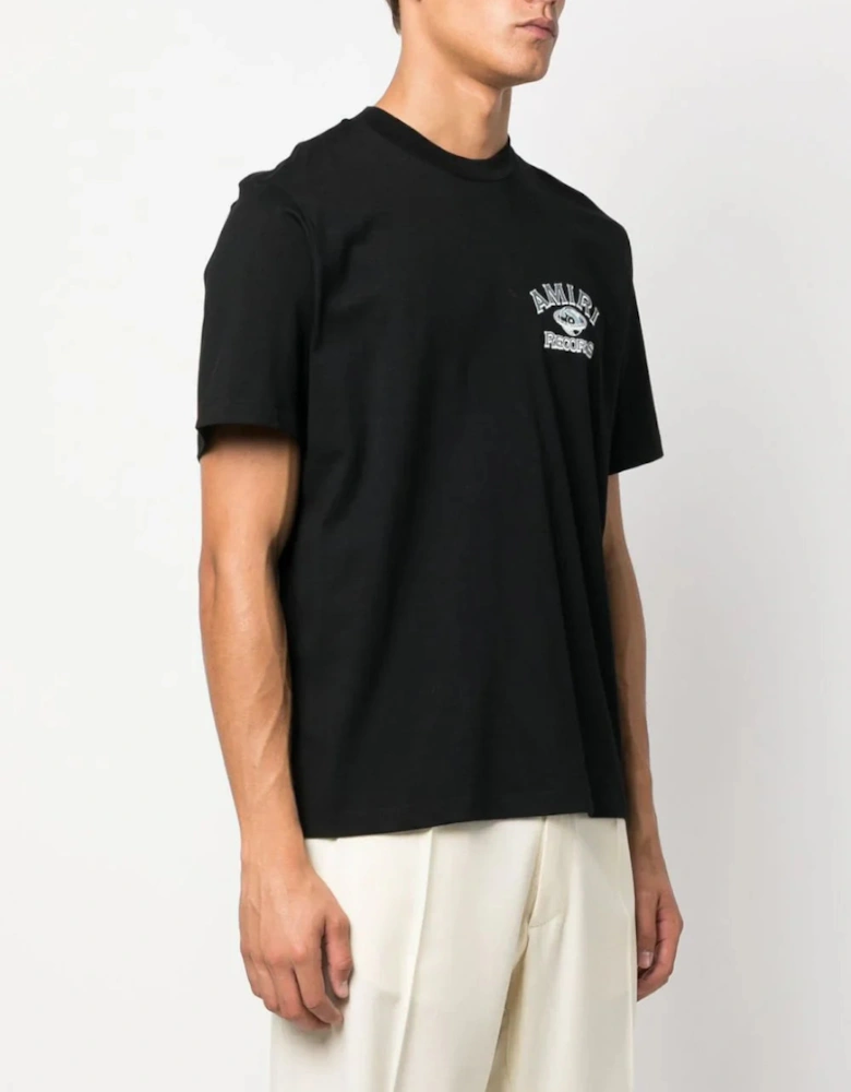 Global Records Logo Printed T-Shirt in Black