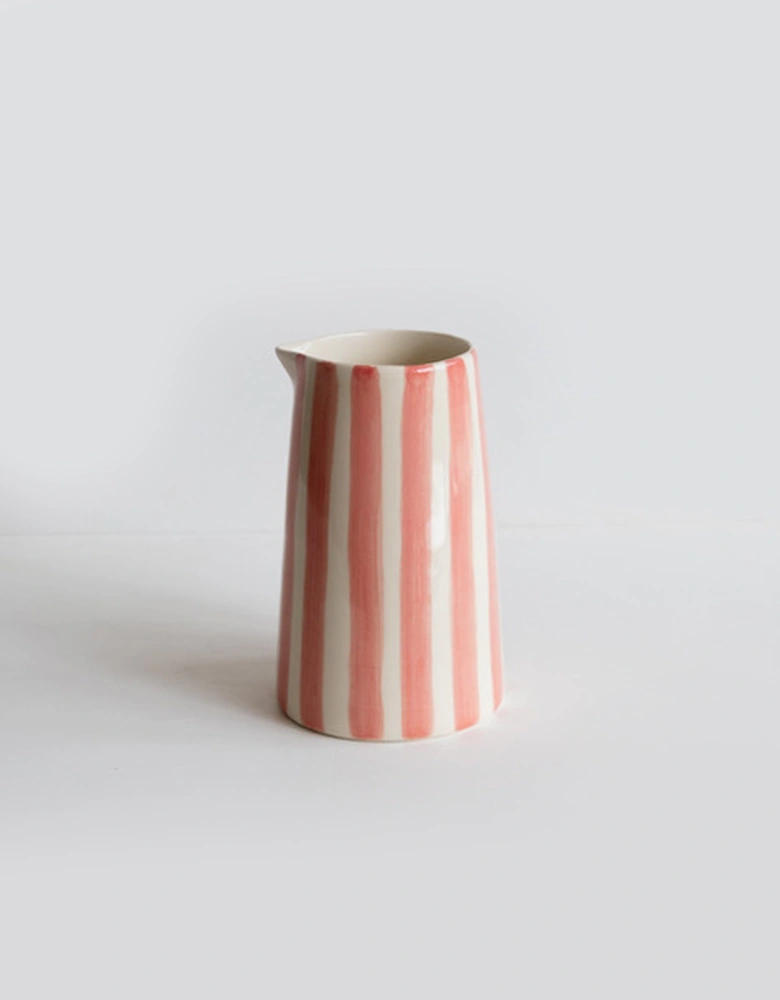 Large Jug Candy Stripe Rose