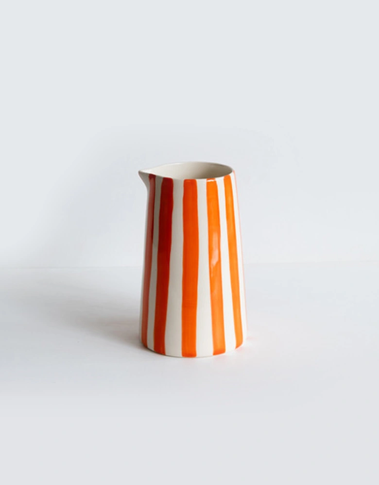 Large Jug Candy Stripe Tangerine