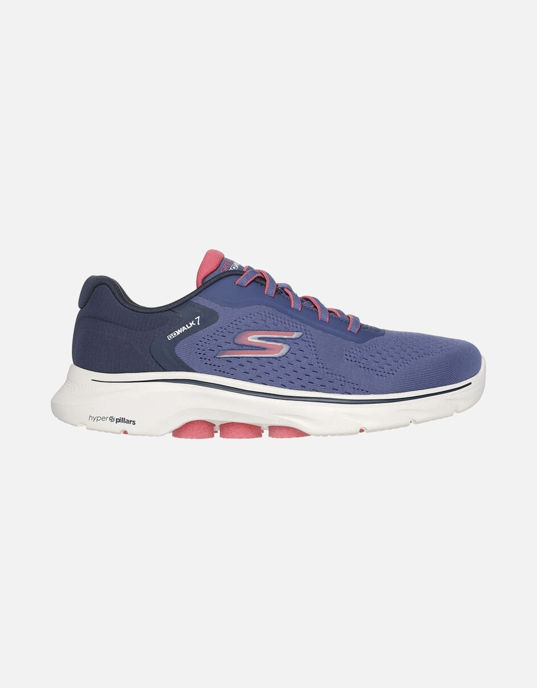 Skechers Women's GO WALK 7 - Cosmic Waves Trainers Navy/Coral