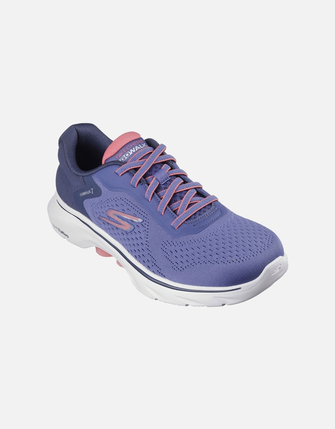 Skechers Women's GO WALK 7 - Cosmic Waves Trainers Navy/Coral, 6 of 5