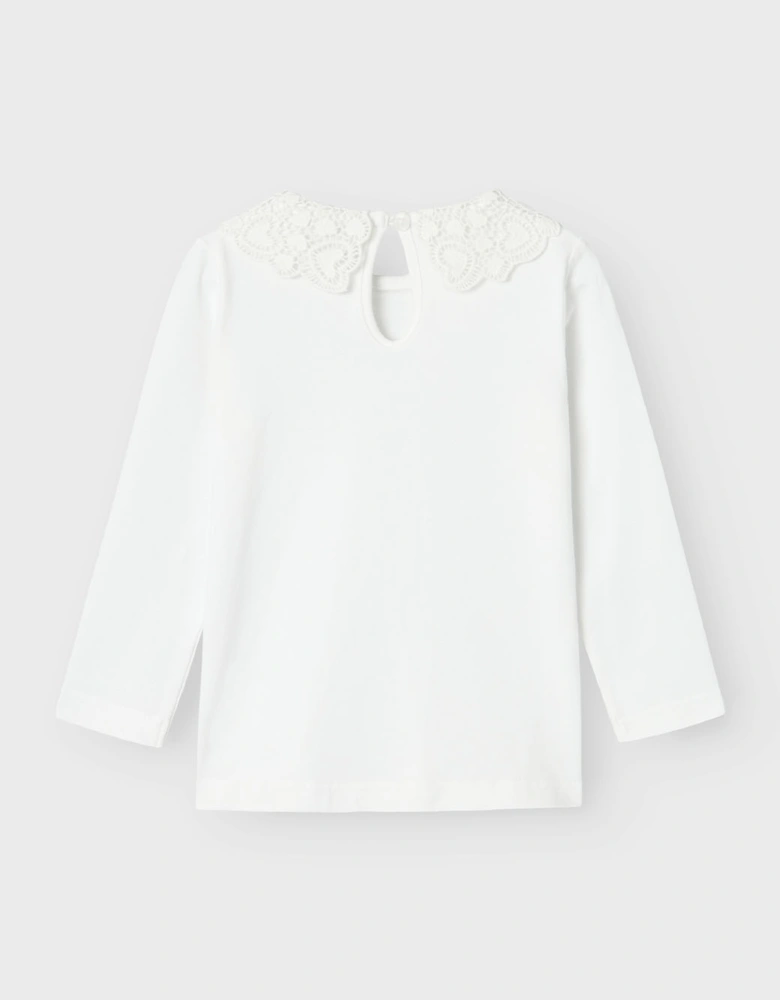 Mini Roselina Long Sleeve Top Bright White