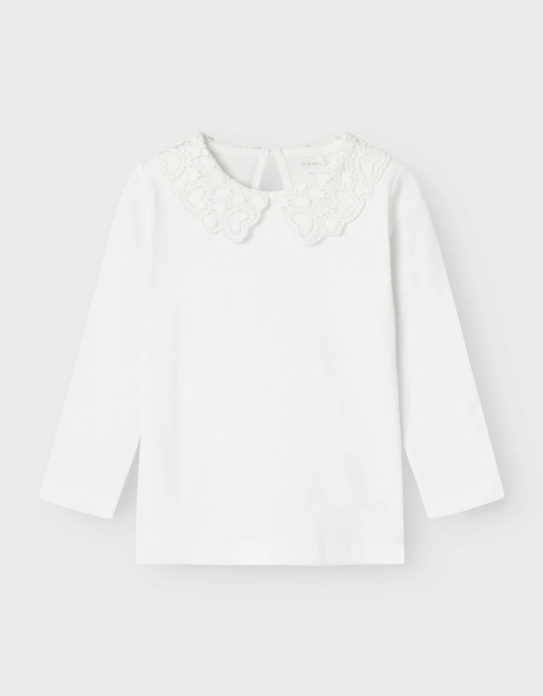 Mini Roselina Long Sleeve Top Bright White