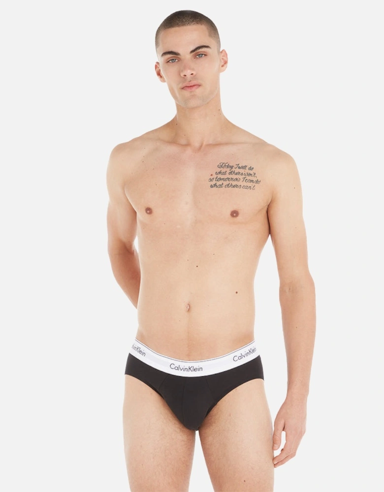 3-Pack Modern Cotton Briefs, Black