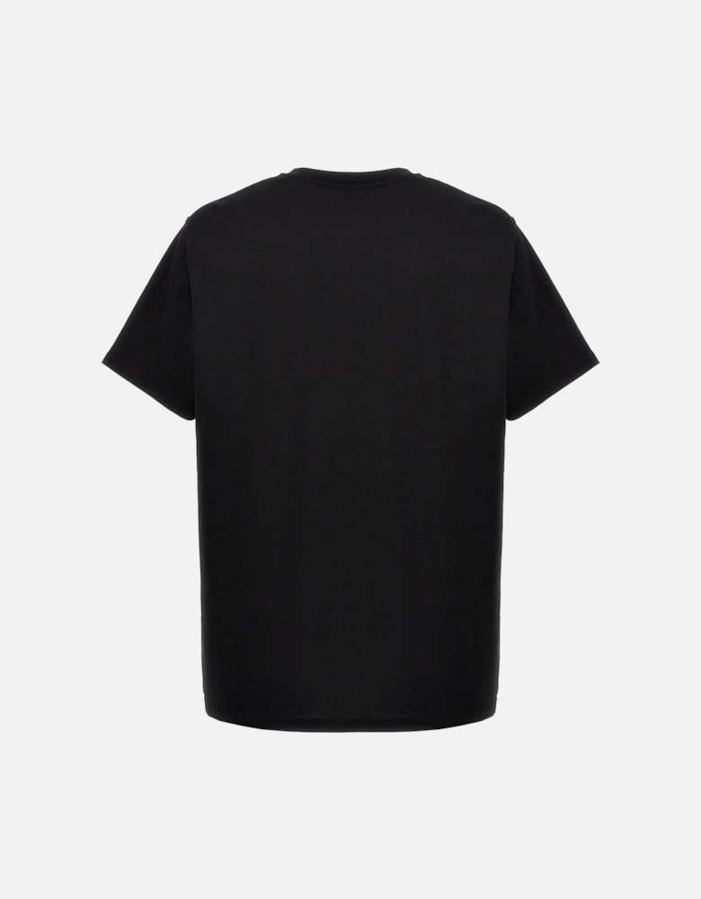 Embossed Vertical Logo T-Shirt in Black