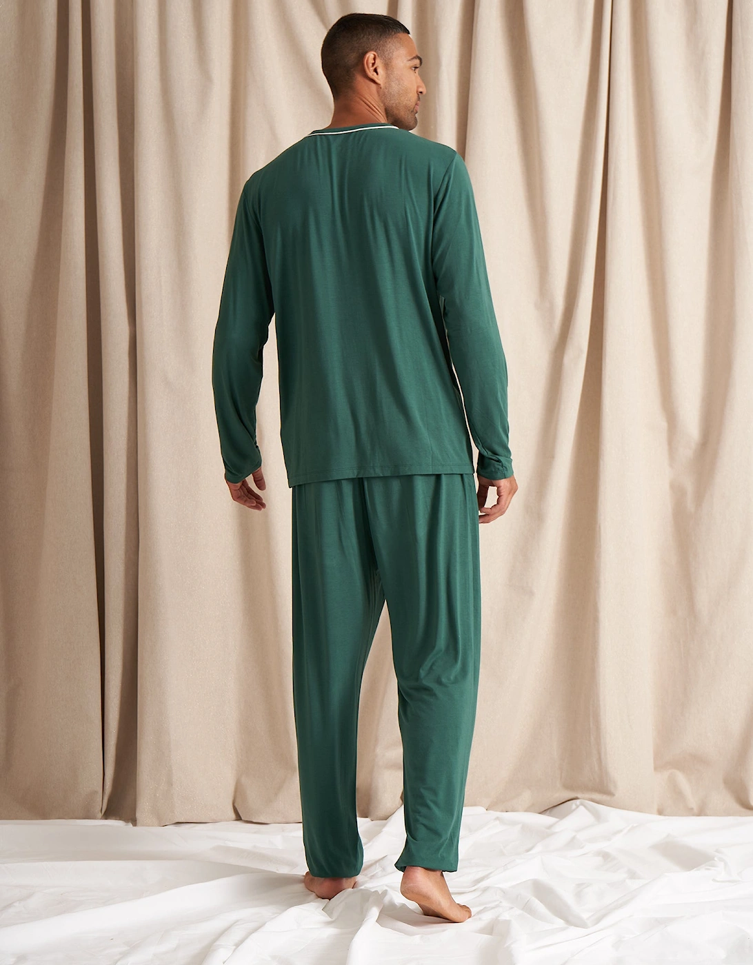 Mister You Bamboo Pyjama Set in Green