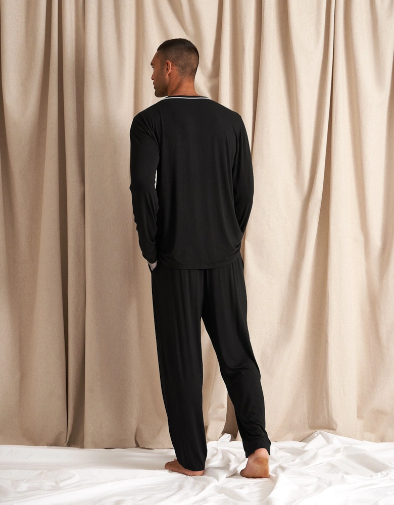 Mister You Bamboo Pyjama Set in Black