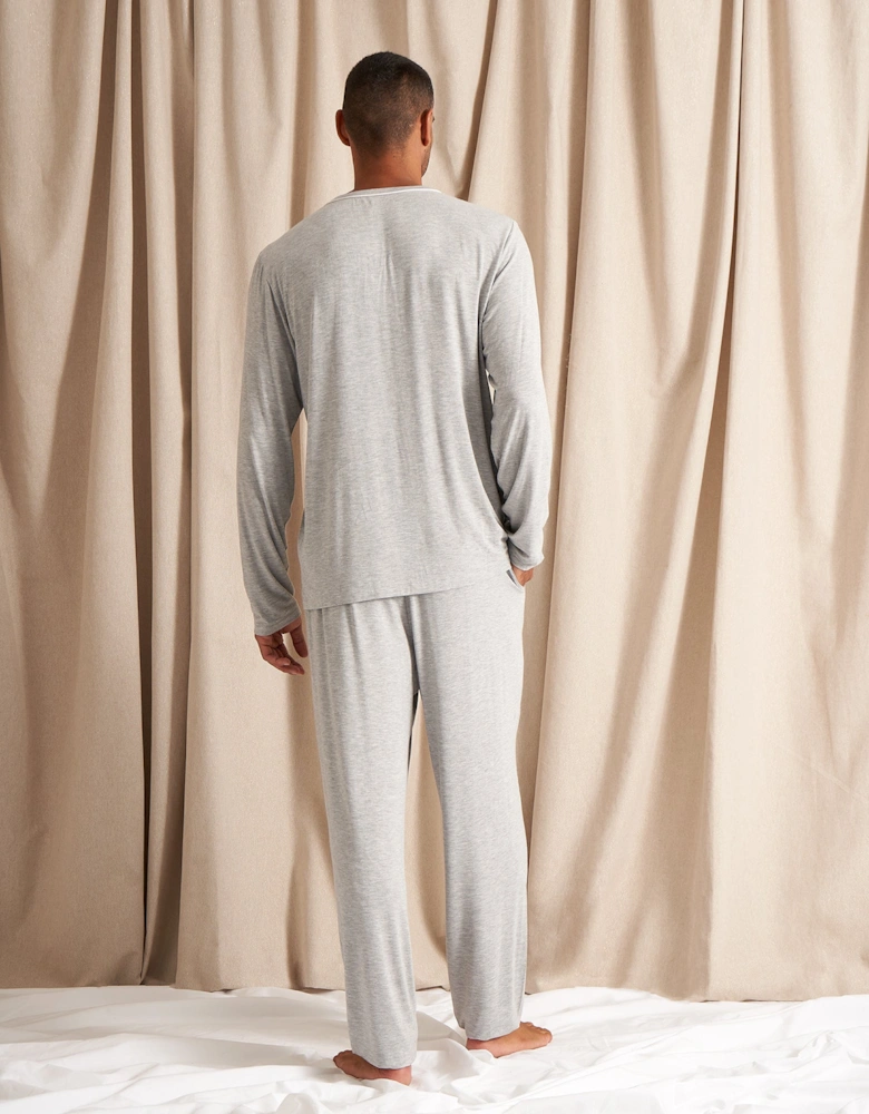 Mister You Bamboo Pyjama Set in Grey Marl