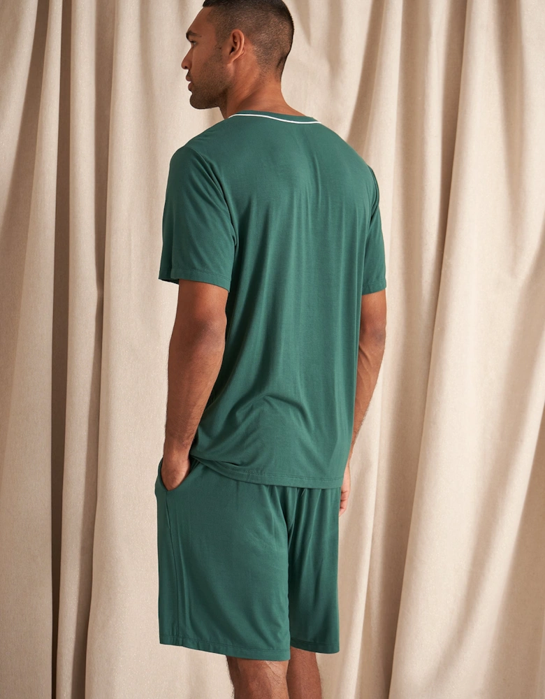 Mister You Bamboo Short Pyjama Set in Green