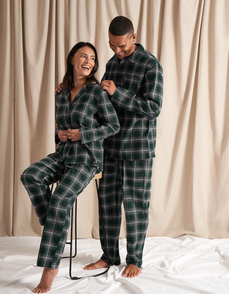 Mister You Plaid Pyjama Set in Green