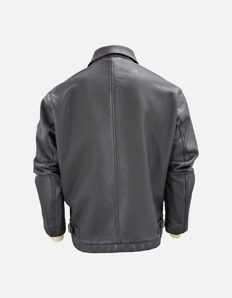 J-DINOS Mens Biker Jacket Collared Regular Fit
