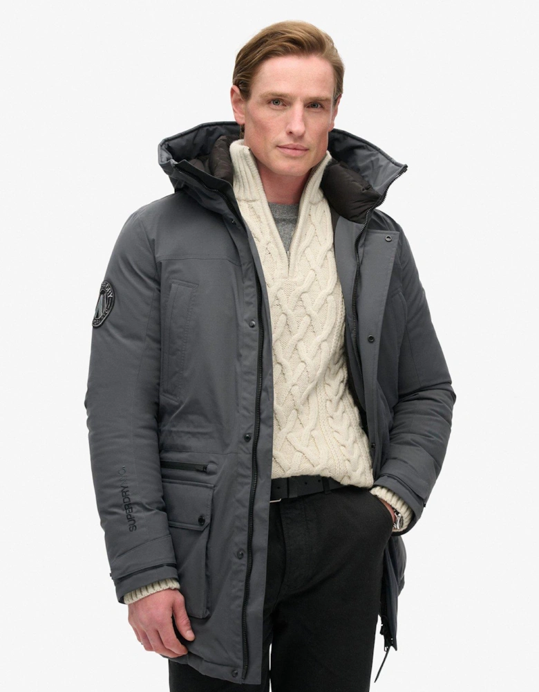 City Padded Parka Jacket - Grey