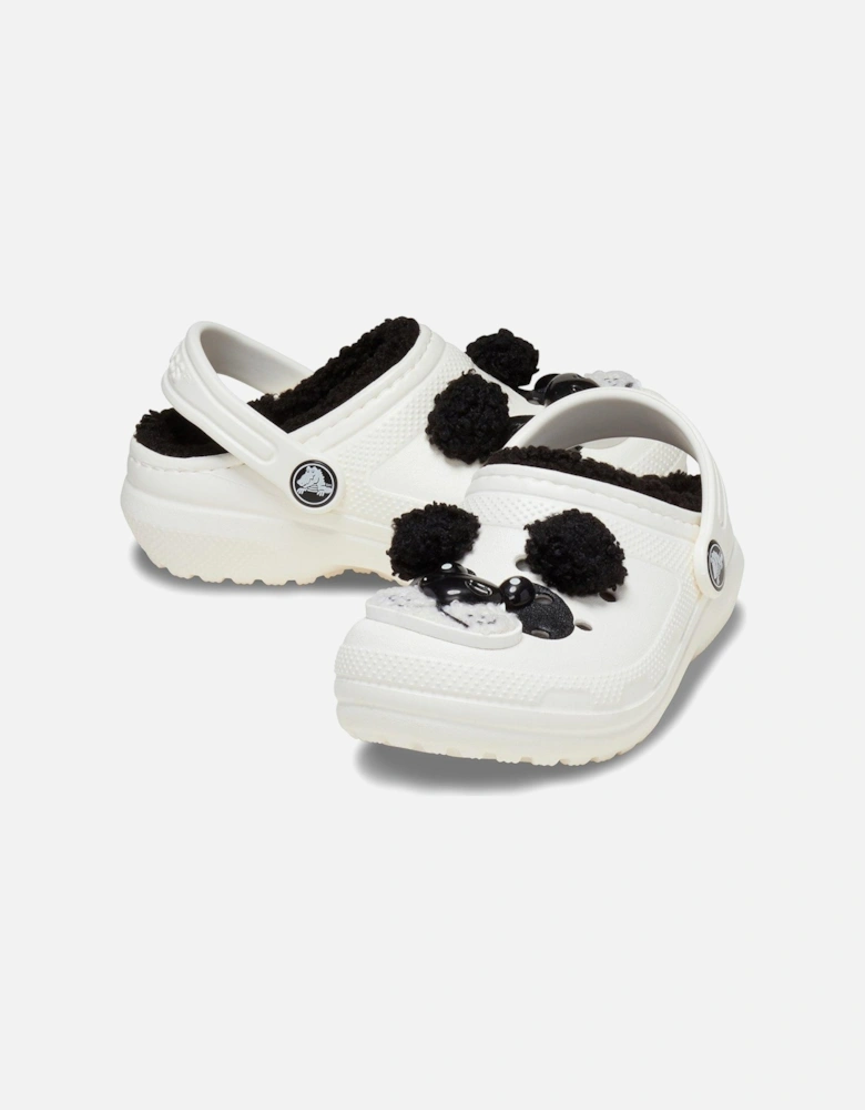 Kids Classic Lined Pandabear Clog - White