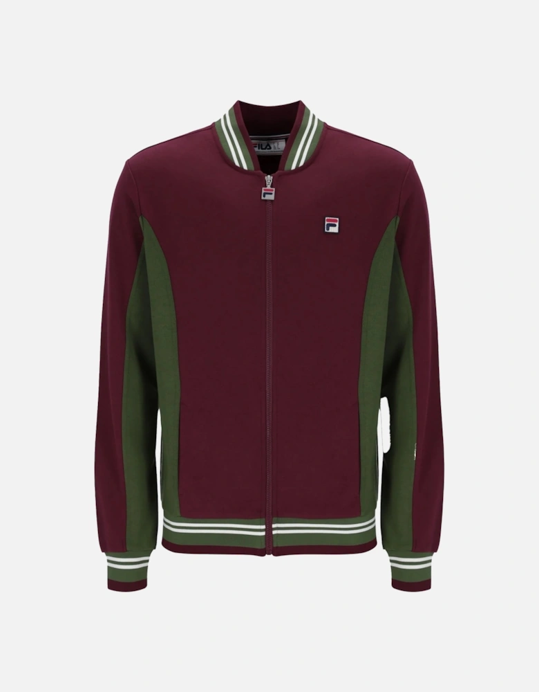 Settanta Baseball Track Top Jacket Windsor Wine/Chive/Gardenia